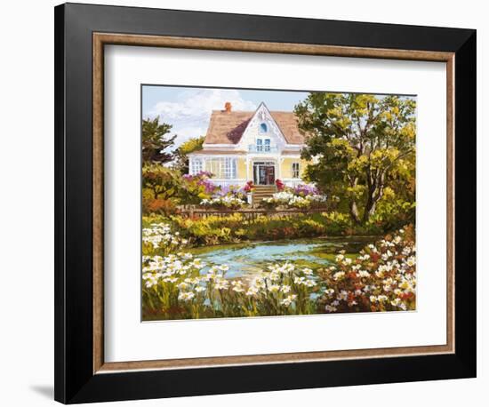 Overlooking the Pond-Erin Dertner-Framed Art Print