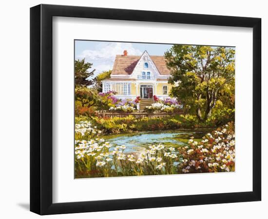 Overlooking the Pond-Erin Dertner-Framed Art Print