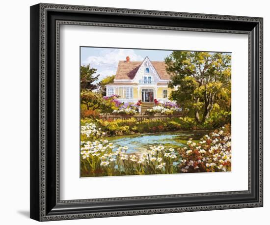 Overlooking the Pond-Erin Dertner-Framed Art Print