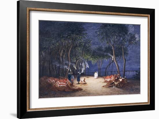 Overnight Camp on Banks of Nile, from Empress Eugenie of France's Journey in Egypt-Charles Theodore Frere-Framed Giclee Print