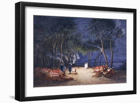 Overnight Camp on Banks of Nile, from Empress Eugenie of France's Journey in Egypt-Charles Theodore Frere-Framed Giclee Print