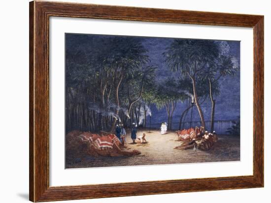 Overnight Camp on Banks of Nile, from Empress Eugenie of France's Journey in Egypt-Charles Theodore Frere-Framed Giclee Print