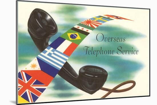 Overseas Telephone Service, Flags-null-Mounted Giclee Print