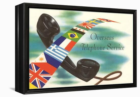 Overseas Telephone Service, Flags-null-Framed Premier Image Canvas