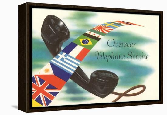 Overseas Telephone Service, Flags-null-Framed Premier Image Canvas