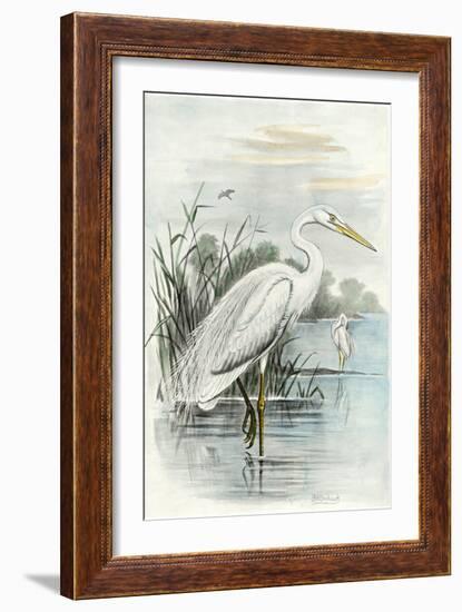 Oversize White Heron-null-Framed Art Print