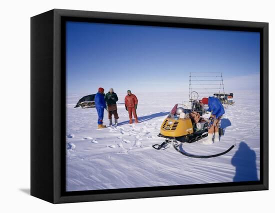 Oversnow Geophysical Team of the British Antarctic Survey, Antarctica, Polar Regions-Geoff Renner-Framed Premier Image Canvas