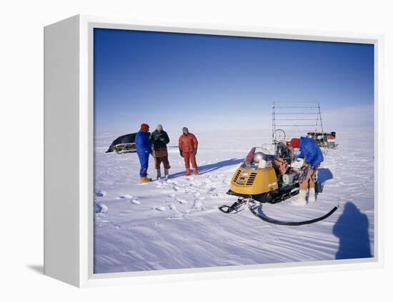 Oversnow Geophysical Team of the British Antarctic Survey, Antarctica, Polar Regions-Geoff Renner-Framed Premier Image Canvas
