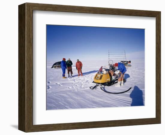 Oversnow Geophysical Team of the British Antarctic Survey, Antarctica, Polar Regions-Geoff Renner-Framed Photographic Print