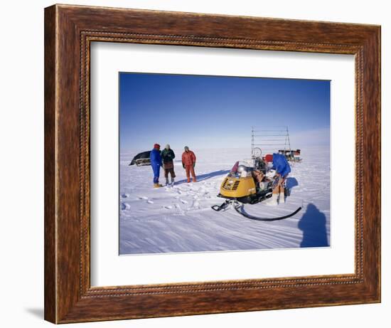 Oversnow Geophysical Team of the British Antarctic Survey, Antarctica, Polar Regions-Geoff Renner-Framed Photographic Print