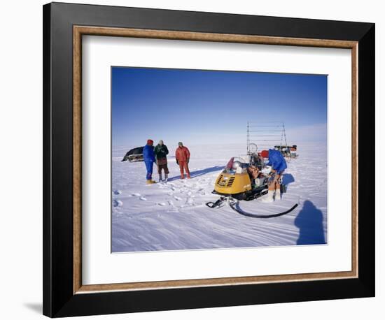 Oversnow Geophysical Team of the British Antarctic Survey, Antarctica, Polar Regions-Geoff Renner-Framed Photographic Print