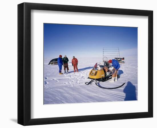 Oversnow Geophysical Team of the British Antarctic Survey, Antarctica, Polar Regions-Geoff Renner-Framed Photographic Print