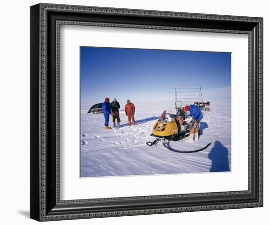 Oversnow Geophysical Team of the British Antarctic Survey, Antarctica, Polar Regions-Geoff Renner-Framed Photographic Print