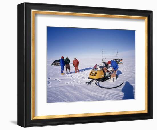 Oversnow Geophysical Team of the British Antarctic Survey, Antarctica, Polar Regions-Geoff Renner-Framed Photographic Print