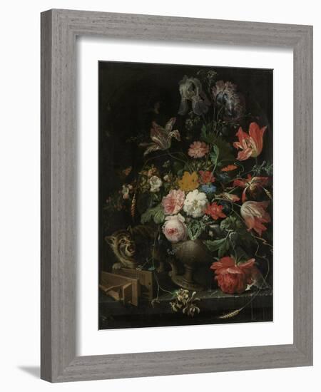 Overturned Bouquet-Abraham Mignon-Framed Art Print