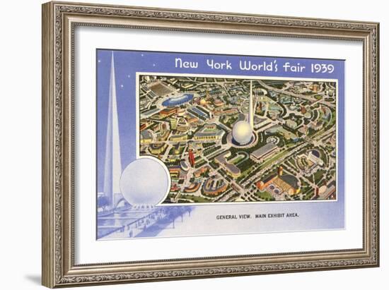 Overview, New York World's Fair, 1939-null-Framed Art Print