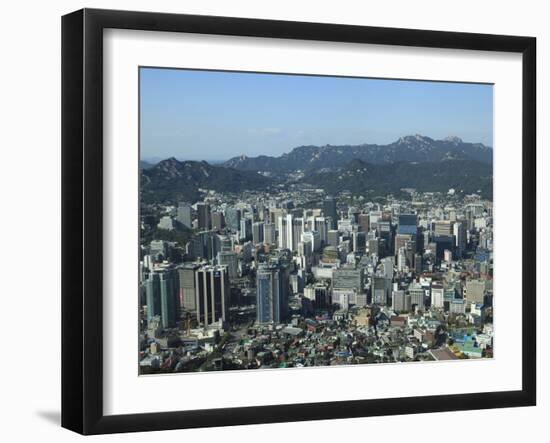 Overview of City, Seoul, South Korea, Asia-Wendy Connett-Framed Photographic Print