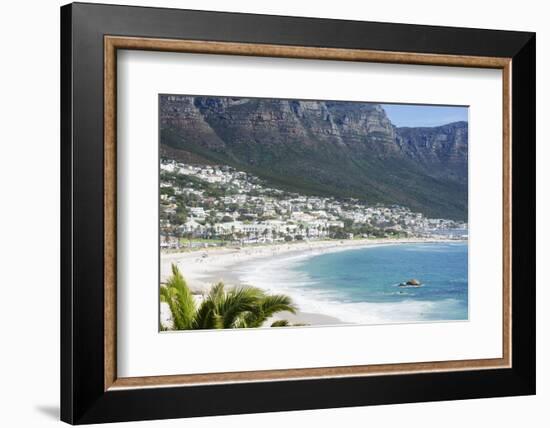 Overview of Clifton Beach with Homes and Mountains in the Bay, Cape Peninsula, Cape Town-Kimberly Walker-Framed Photographic Print