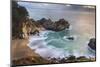 Overview of golden light on McWay Falls, Big Sur-Sheila Haddad-Mounted Photographic Print