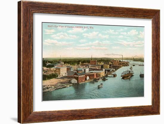 Overview of Harbor, Green Bay, Wisconsin-null-Framed Art Print