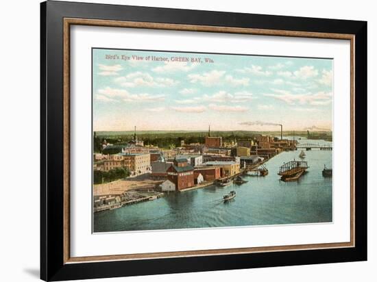 Overview of Harbor, Green Bay, Wisconsin-null-Framed Art Print