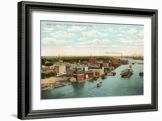 Overview of Harbor, Green Bay, Wisconsin-null-Framed Art Print