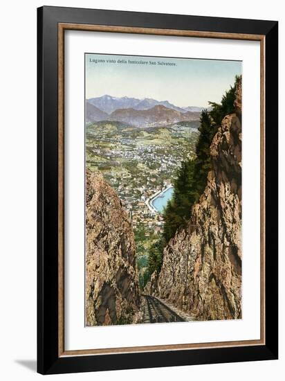 Overview of Lugano, Switzerland-null-Framed Art Print