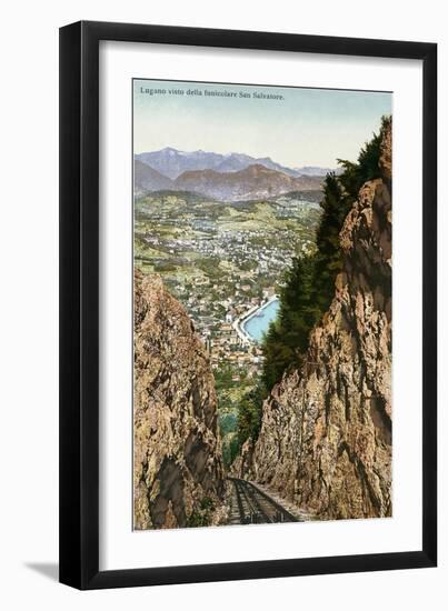 Overview of Lugano, Switzerland-null-Framed Art Print