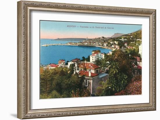 Overview of Menton-null-Framed Art Print