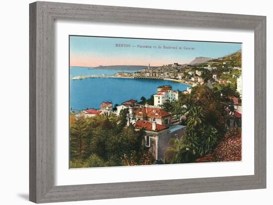 Overview of Menton-null-Framed Art Print