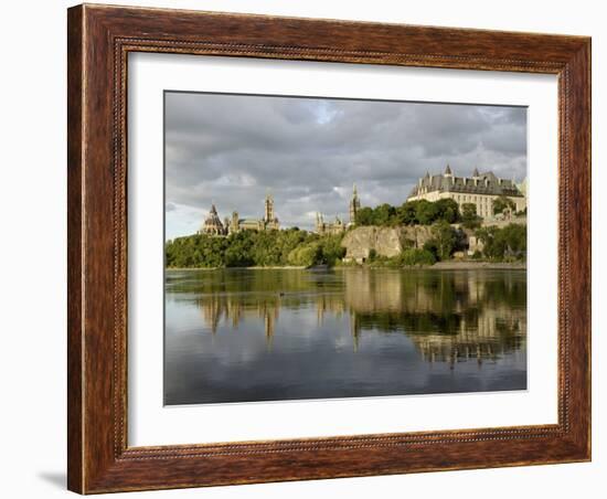 Overview of Parliament Hill from the Banks of the Ottawa River, Ottawa, Ontario Province, Canada-De Mann Jean-Pierre-Framed Photographic Print