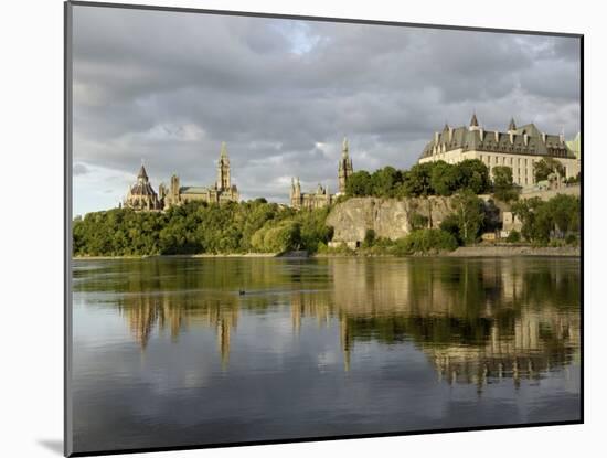 Overview of Parliament Hill from the Banks of the Ottawa River, Ottawa, Ontario Province, Canada-De Mann Jean-Pierre-Mounted Photographic Print