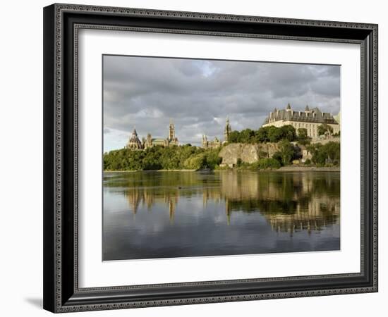 Overview of Parliament Hill from the Banks of the Ottawa River, Ottawa, Ontario Province, Canada-De Mann Jean-Pierre-Framed Photographic Print