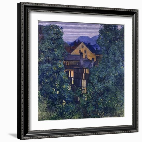 Overview of Payerbach, in the background the Rax-Koloman Moser-Framed Giclee Print