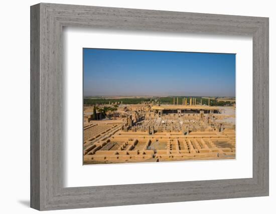 Overview of Persepolis from Tomb of Artaxerxes III, Persepolis, UNESCO World Heritage Site, Iran, M-James Strachan-Framed Photographic Print