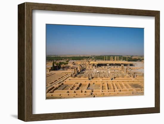 Overview of Persepolis from Tomb of Artaxerxes III, Persepolis, UNESCO World Heritage Site, Iran, M-James Strachan-Framed Photographic Print
