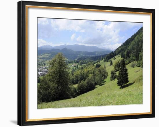 Overview of Podhom Village Near Bled, Julian Alps, Slovenia, Slovenian, Europe, European-Nick Upton-Framed Photographic Print