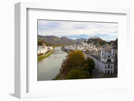 Overview of Salzburg in Autumn, Salzburg, Austria, Europe-Miles Ertman-Framed Photographic Print