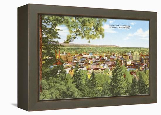 Overview of Spokane, Washington-null-Framed Stretched Canvas