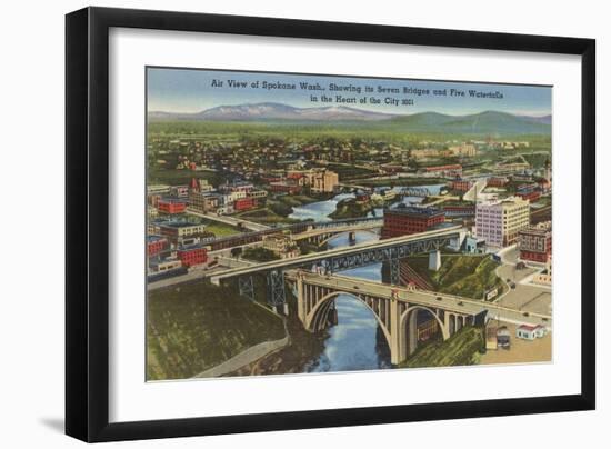 Overview of Spokane-null-Framed Art Print