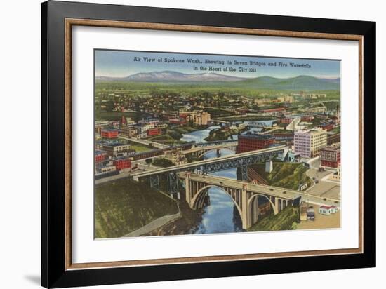 Overview of Spokane-null-Framed Art Print