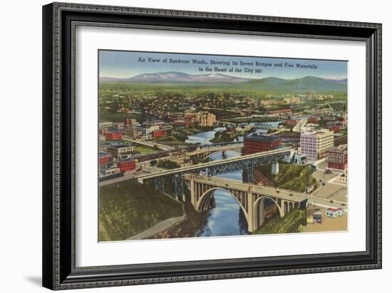 Overview of Spokane-null-Framed Art Print