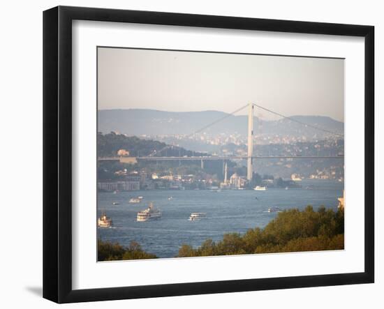 Overview of the Bosphorus, Istanbul, Turkey, Europe-Godong-Framed Photographic Print