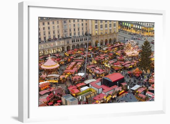 Overview of the Dresden Strietzelmarkt Christmas Market, Dresden, Saxony, Germany, Europe-Miles Ertman-Framed Photographic Print