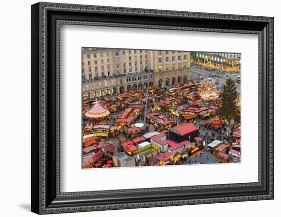 Overview of the Dresden Strietzelmarkt Christmas Market, Dresden, Saxony, Germany, Europe-Miles Ertman-Framed Photographic Print