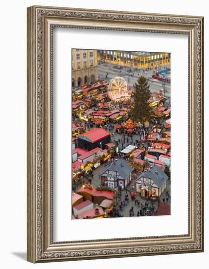 Overview of the Dresden Strietzelmarkt Christmas Market, Dresden, Saxony, Germany, Europe-Miles Ertman-Framed Photographic Print