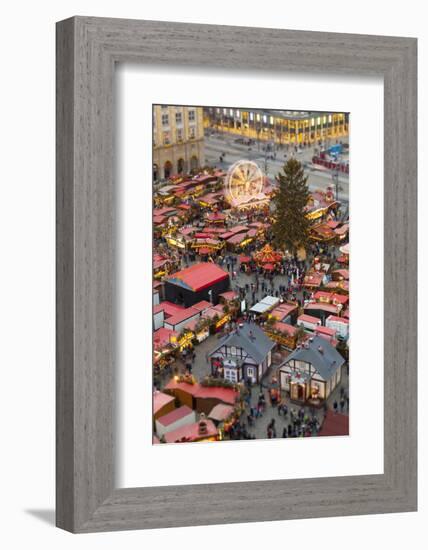 Overview of the Dresden Strietzelmarkt Christmas Market, Dresden, Saxony, Germany, Europe-Miles Ertman-Framed Photographic Print