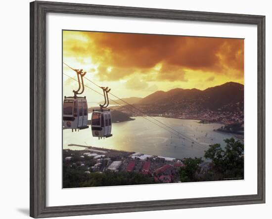 Overview of Town and Harbor, Charlotte Amalie, St. Thomas, Caribbean-Robin Hill-Framed Photographic Print