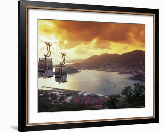 Overview of Town and Harbor, Charlotte Amalie, St. Thomas, Caribbean-Robin Hill-Framed Photographic Print