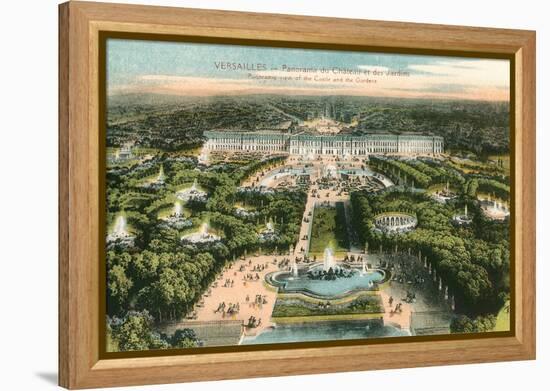 Overview of Versailles, France-null-Framed Stretched Canvas